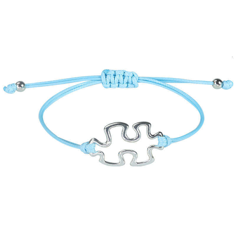 Awareness Puzzle Pendant Unisex Jewelry Autism Wax Rope Bracelet ddmypluto