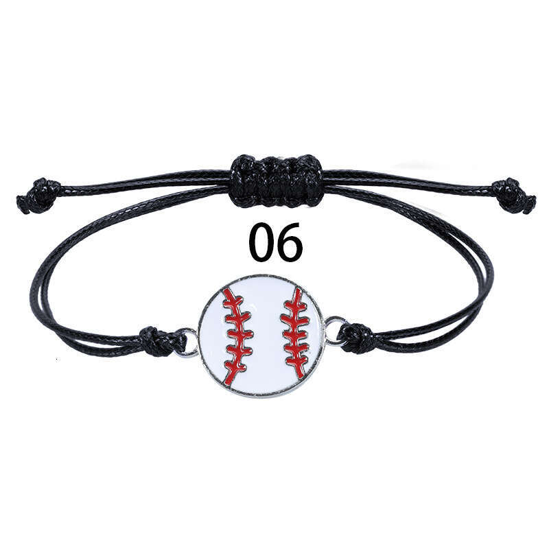 Wax Thread Braided Baseball Football Basketball Team Fan Party Gift Bracelet ddmypluto