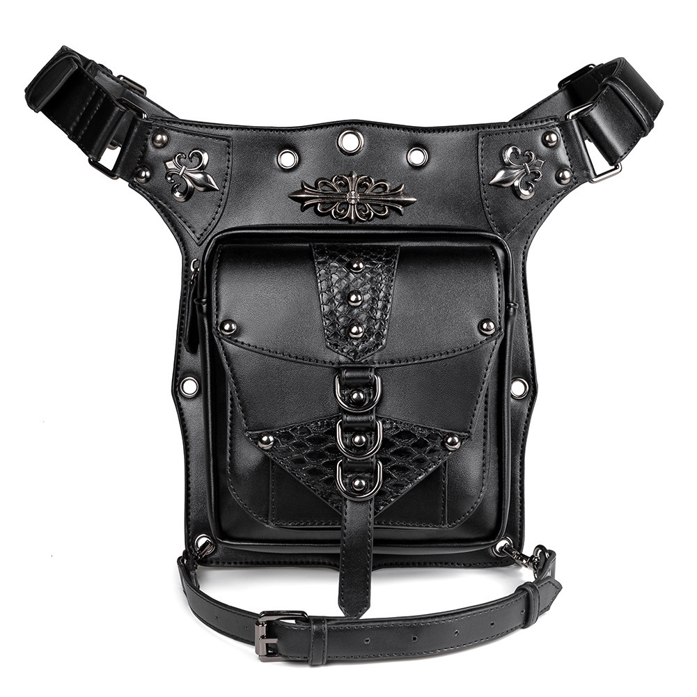 Women's Guangzhou Single Shoulder Crossbody Motorcycle Steampunk Tactical Men's Waist Bag ddmymoon