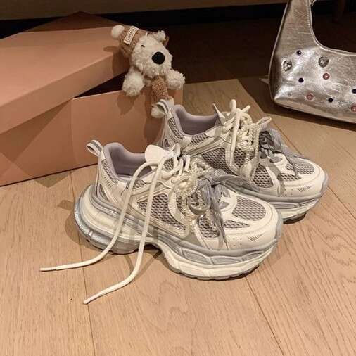 Su Yinyin Summer New Dad for Women 2025 College Style Thick-Soled Sneakers Mesh Breathable Casual Shoes Versatile