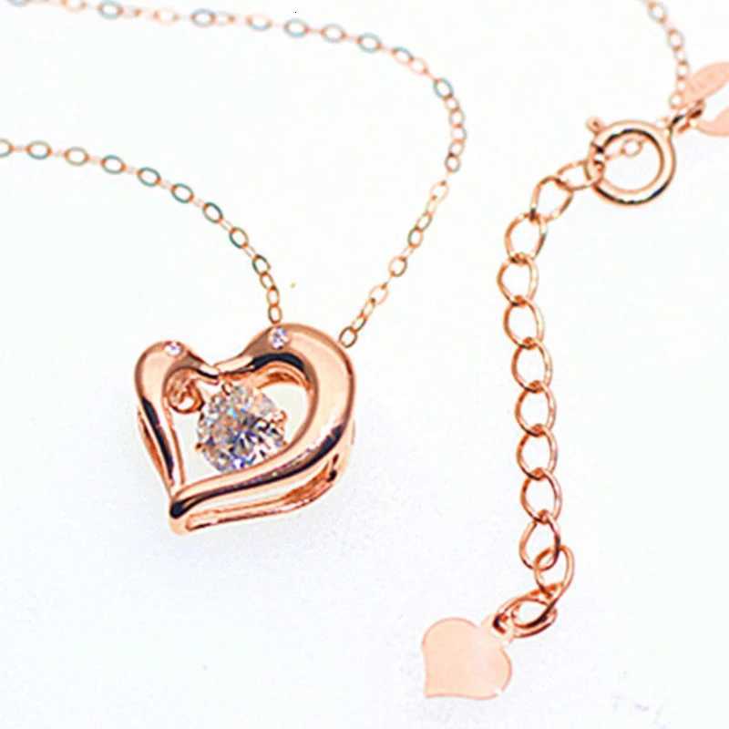 Dolphin Heart Pendant Necklace Rose Gold Plated Clavicle Chain Exquisite Jewelry for Banquets Z250910