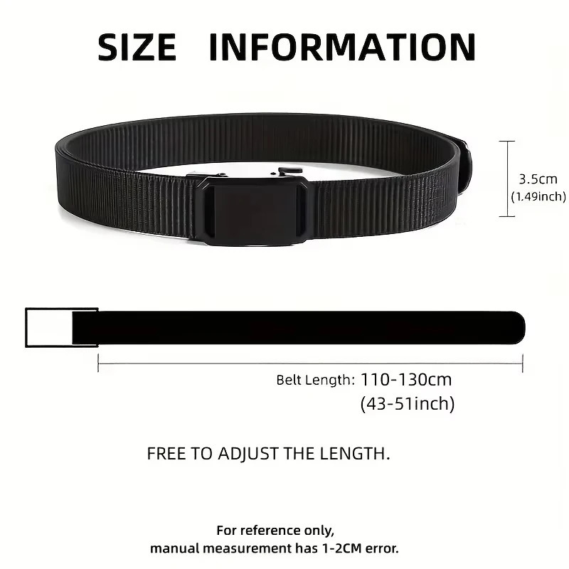 Men Automatic Buckle Belt Canvas Tactical Workwear Casual Outdoor Training Unisex Pants Accessories Fashion Waistband 250716