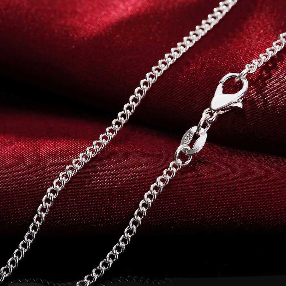 40-75cm wholesale 925 Sterling Silver Necklace 2MM Chain Wedding for Women Men High Quality Jewelry Gifts XJ250708