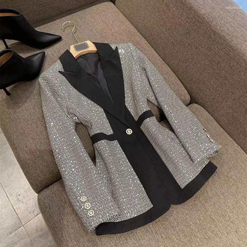 Women's Two Piece Pants Xgoth High End Slim Sequins Luxurious Design Professional Outfits Suit Waist Flare Suits Women Clothing Set