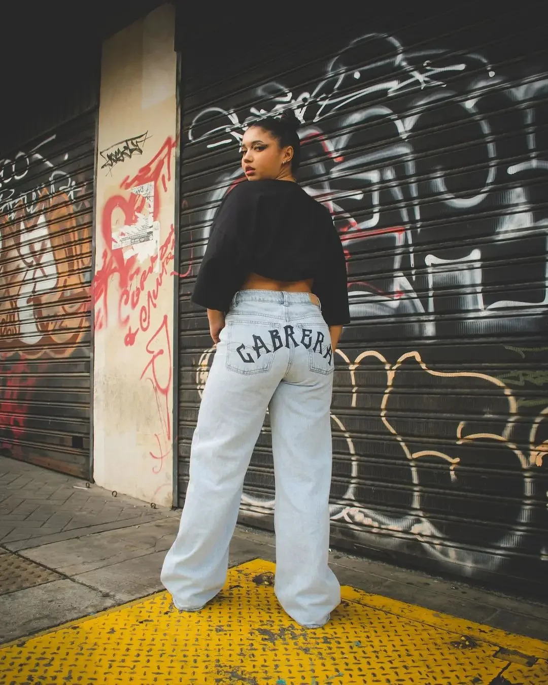 Harajuku Anime Graphic wide leg jeans Streetwear Y2K Jeans Men Women Japanese Style High Waist Jeans Wide Trouser Pants 250728