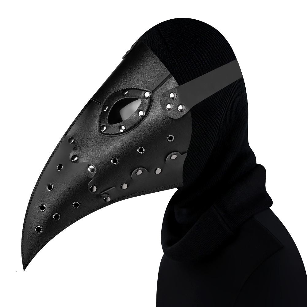 Halloween Steampunk Plague Doctor Beak Mask Headgear for Party ddmymoon