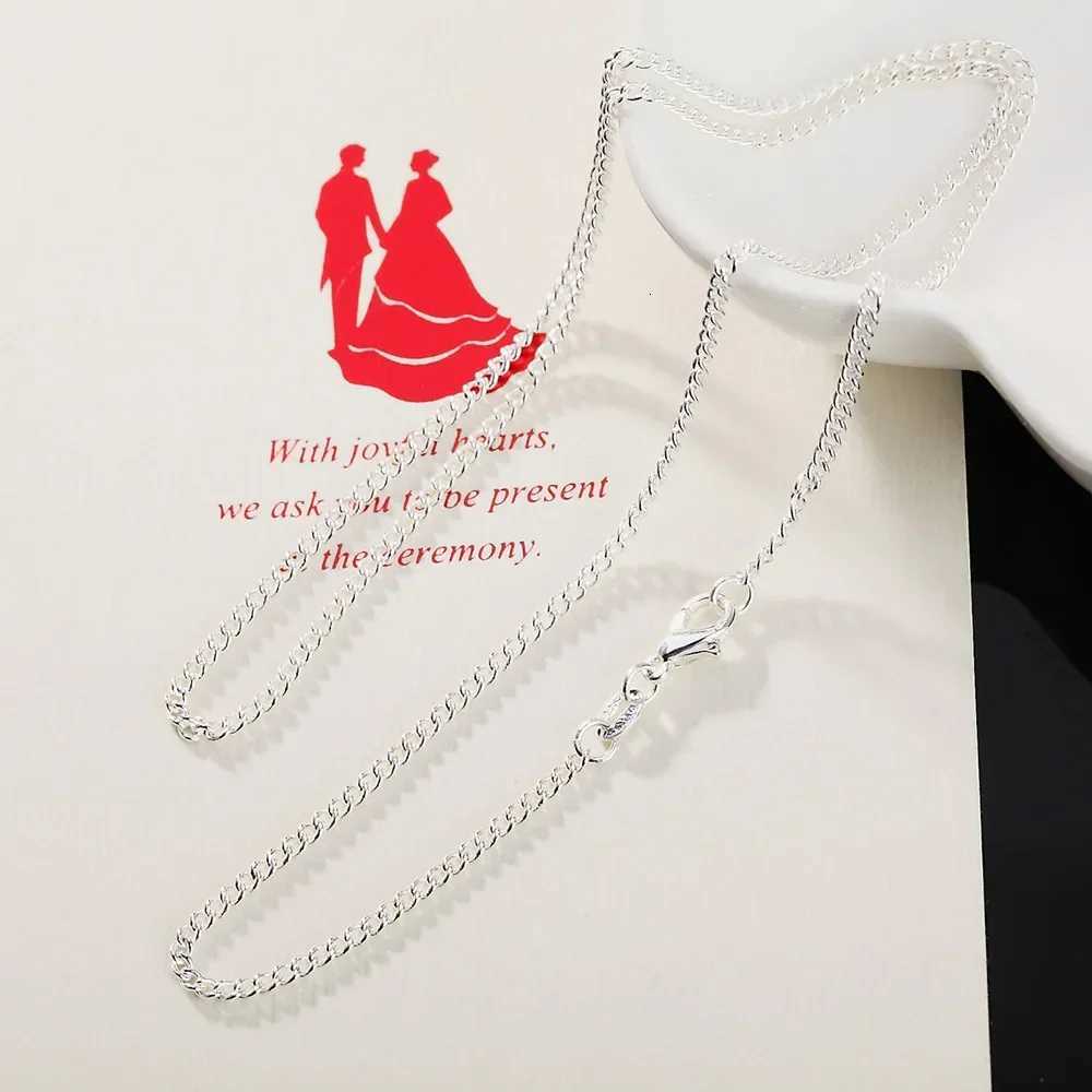 925 Sterling Silver 40-75CM LENGTH 2mm WIDTH Side Chain Necklace For Women Men Fashion Wedding Charm Jewelry XJ250708