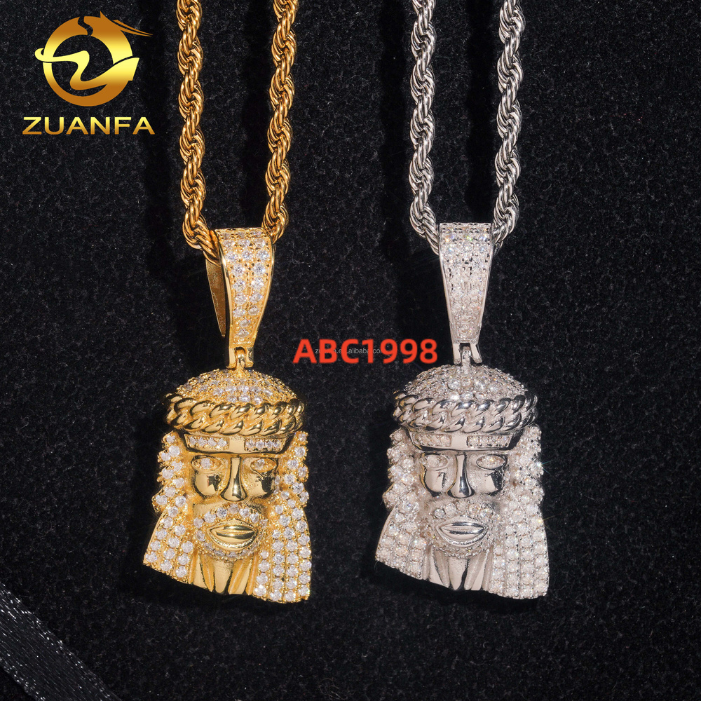 Pass Diamond Tester Drop Shipping Fashion Religious Jewelry Hip Hop 925 Sterling Silver VVS Moissanite Diamond Jesus Pendant