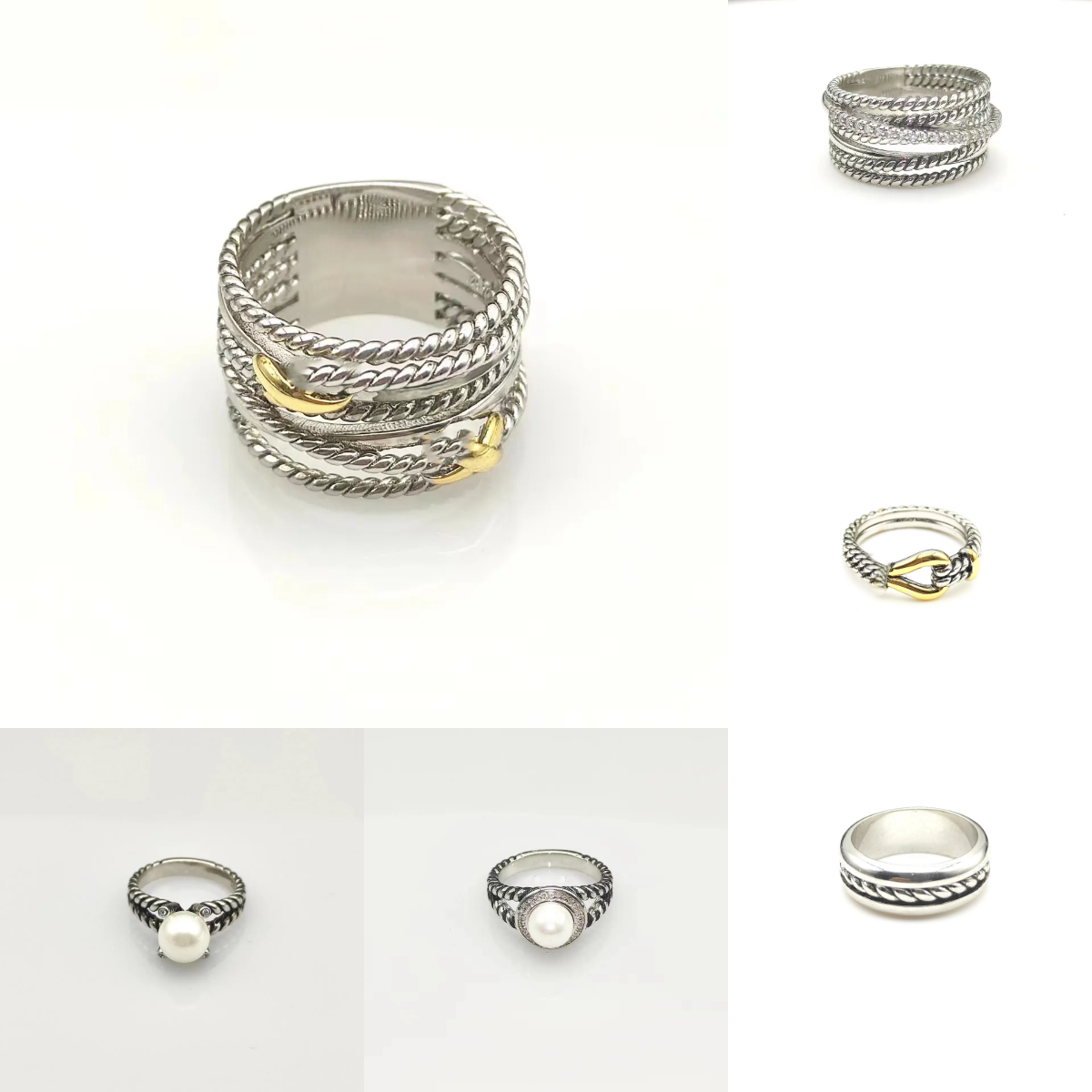 designer Rings for women mens Twisted Vintage band ring Diamonds stainless steel Silver ring fashion Wedding engagement ring Plating Gold Luxury jewelry gift