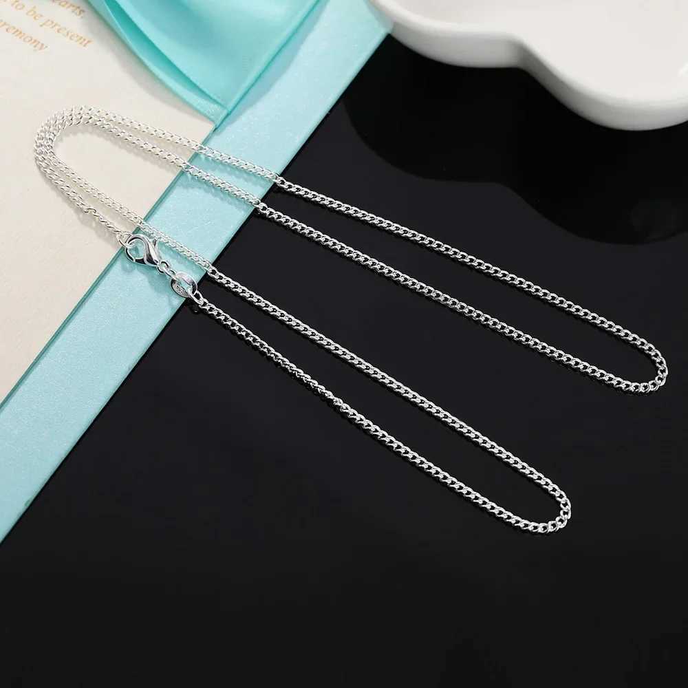 925 Sterling Silver 40-75CM LENGTH 2mm WIDTH Side Chain Necklace For Women Men Fashion Wedding Charm Jewelry XJ250708