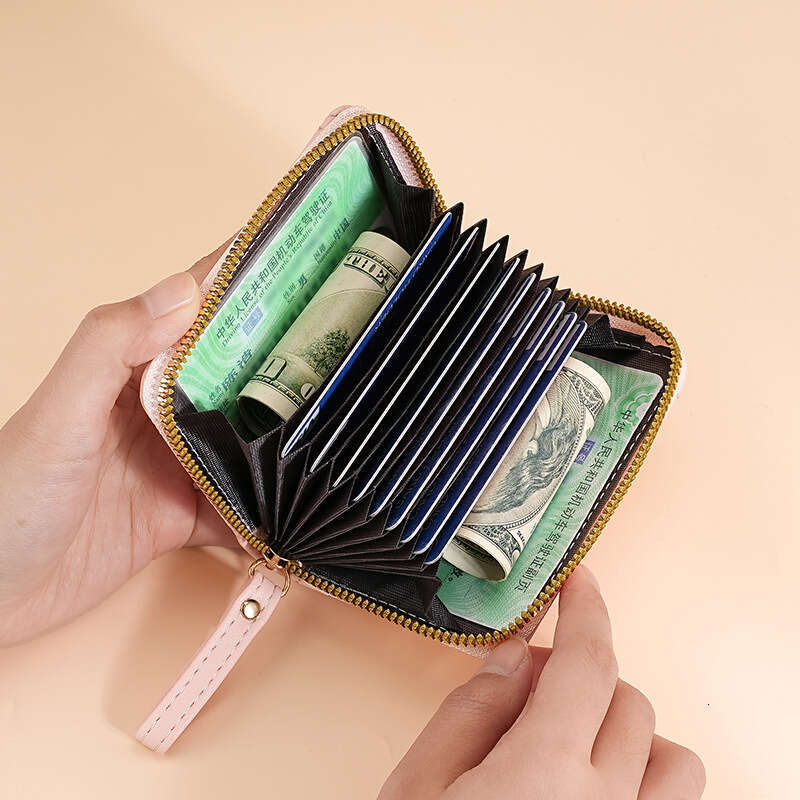 designer bag luxury bag CStyle Quilted Luxury Women's Accordion Holder Multi-Card Slot Large Capacity Bank Card Organizer Mini Coin Purse