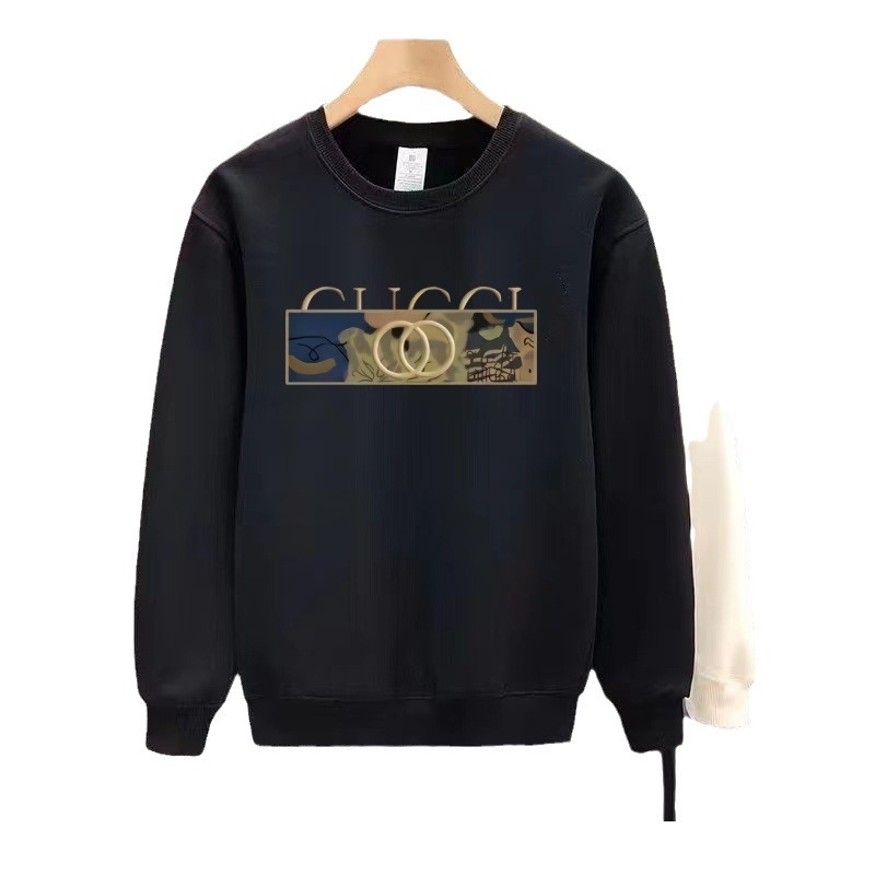 Men's High-End Cotton Fleece-Lined Sweatshirt Korean Style Fashionable Casual Versatile Outerwear for Autumn and Winter 2025s Round neck Shirts f
