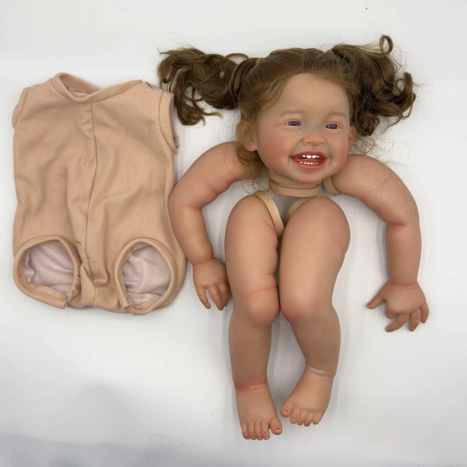 24-inch NPK Mila Lifelike Unfinished Reborn Doll kit Painted Doll kit Doll parts with Hand Root Hair W250728