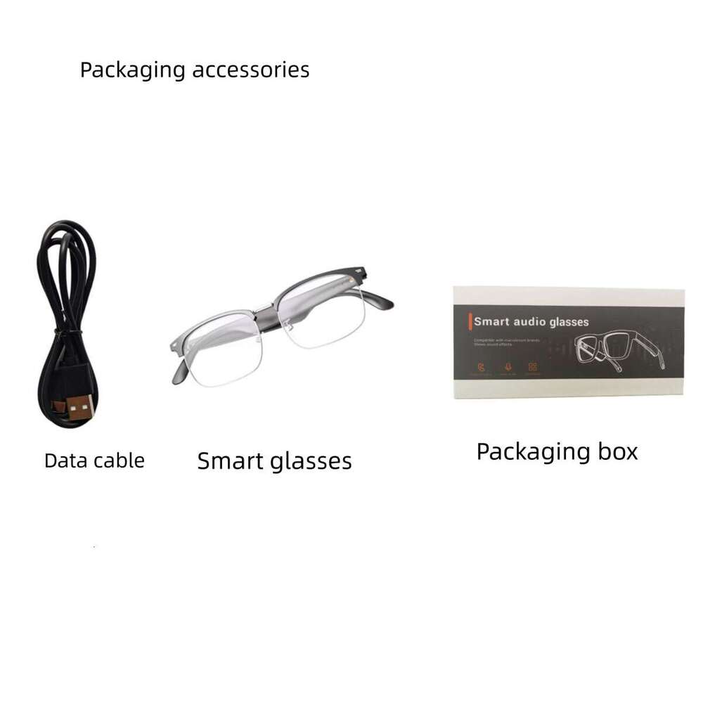 Designer Sunglasses Intelligent Touch AI Bluetooth Glasses Metal Frame Blue Light Lens Listening Wireless Smart Glasses