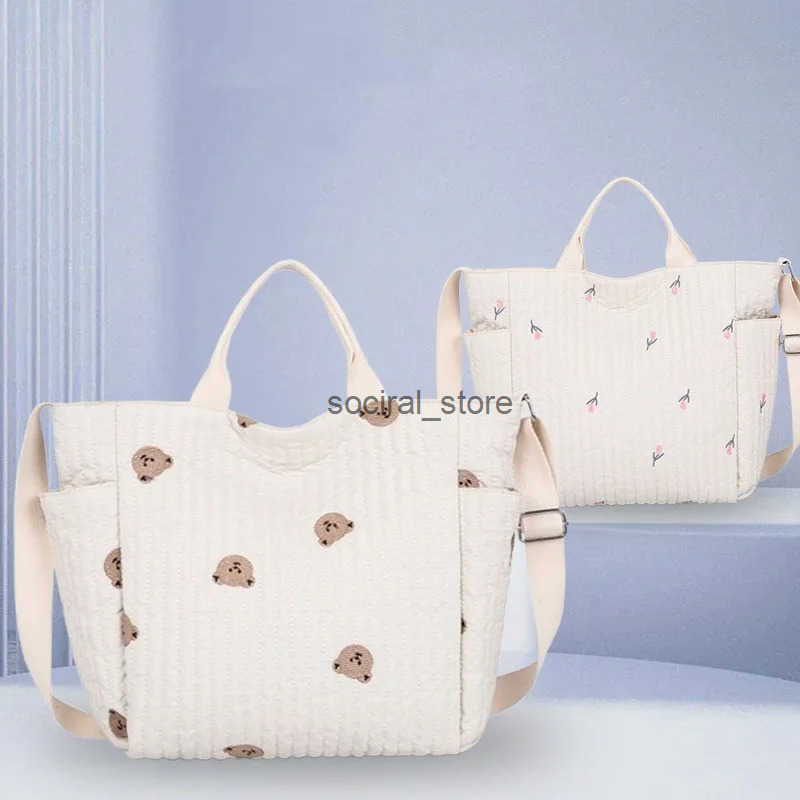 Diaper Handbag Embroidered Women Shoulder Crossbody Bag Hospital Travel Mother Kid Large Mommy Bag Baby Organizer Maternity Pack Q250728