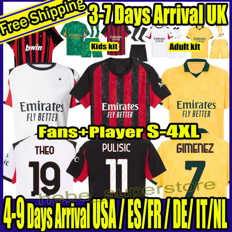 S-4XL KOCHE PULISIC RAFA LEAO soccer jerseys AC 2025 2026 S REIJNDERS LOFTUS-CHEEK Maignan GIROUD football shirts THEO Adult Men Kids Kit sets 25 26 fourth uniforms