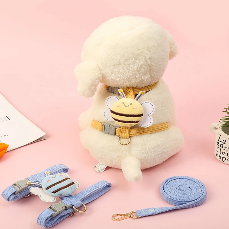 Cat Harness Leash Set for Small Dogs Adjustable Puppy Vest French Bulldog Chihuahua Pug Outdoor Walking Lead Leash 250729