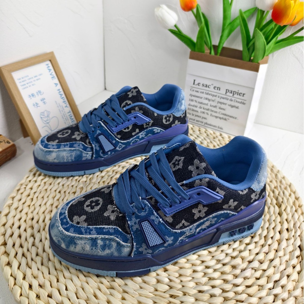 Designer Shoes 2025 Autumn/Winter New retro style denim patchwork men's and women's fashion trendy shoes Versatile casual sports shoes free shipping
