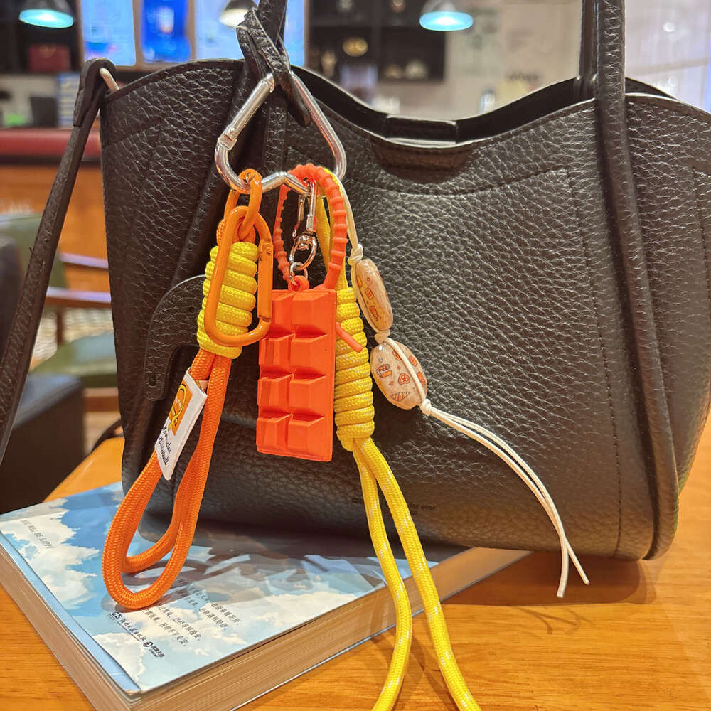 Miu Series Chocolate Bag Alkaline Bread Bracelet Keychain Phone Braided Lanyard Small Charm