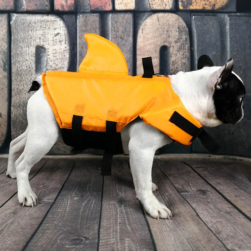 Dog Life Jacket Shark Fin Puppy Adjustable Swimming Safety with Handle Surfing Vest 250729