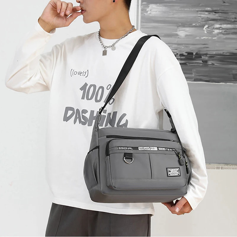 Mens Messenger Bag Crossbody Shoulder Bags Men Small Sling Pack For Work Waterproof Oxford Packs Satchel Purse 250725