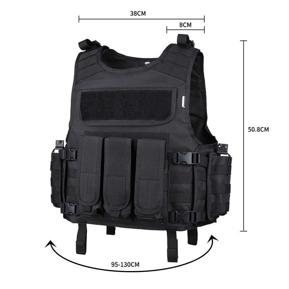 MGFLASHFORCE Molle Airsoft Vest Tactical Vest Plate Carrier Fishing Hunting Paintball Vest Armor Vest Z250728