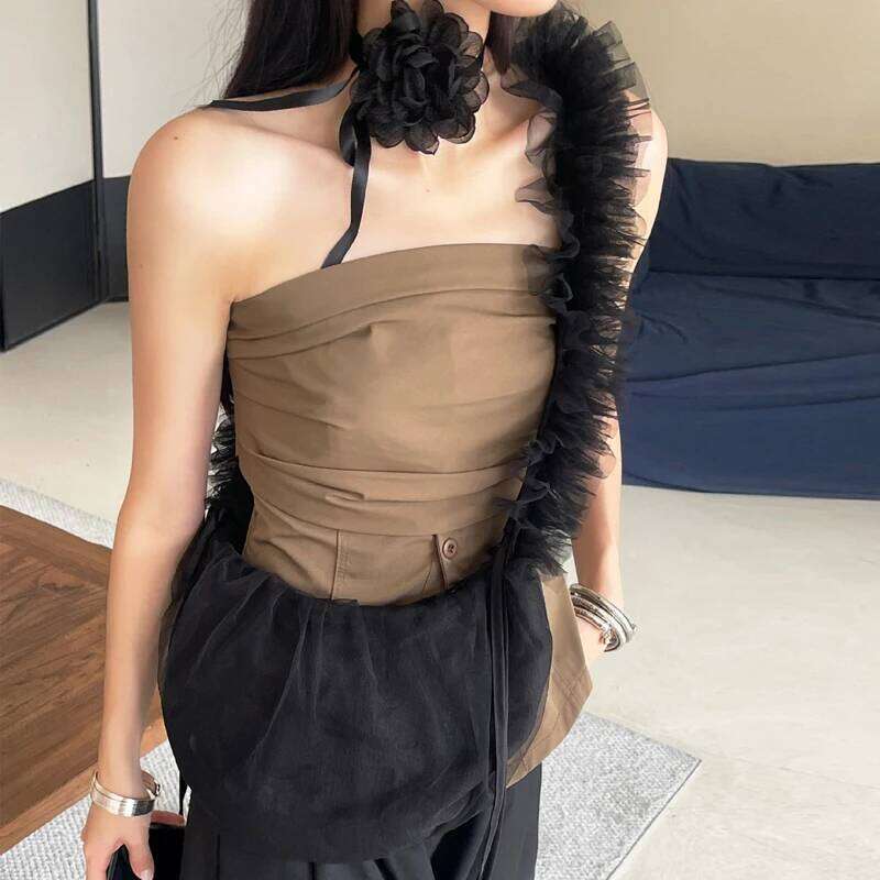 Women's Bags Designer Women's Bags Designer Korean Casual Half Moon Mesh Bags For Women Designer Handbags Purses New In Pleated Ruffle Strap