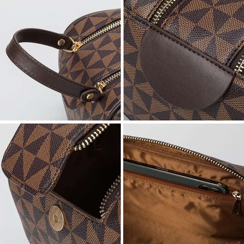 Designer Cosmetic Bags Women Double Zipper Hanging Toiletry Bag Multifunctional Makeup Organizer for Bathroom and Travel 1100368158