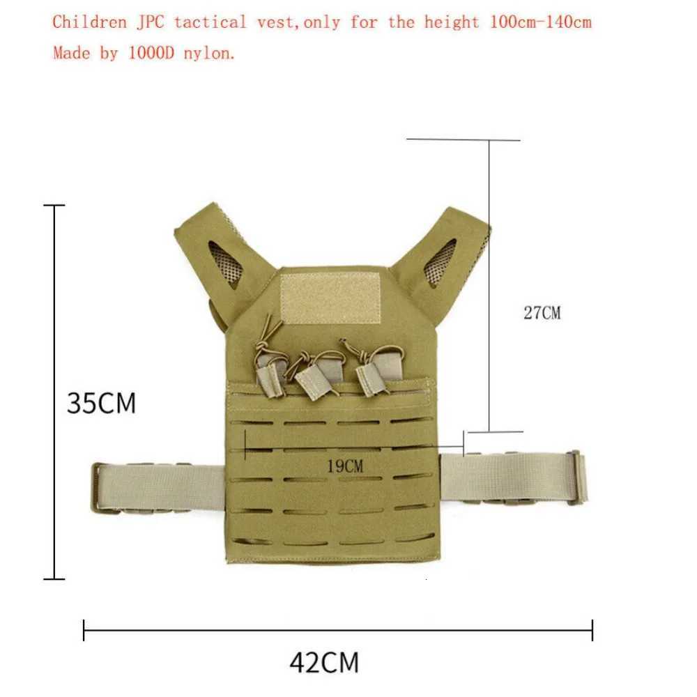Kids JPC Plate Carrier Vest Tactical Molle Airsoft Combat Jump Training CS Vest Military Training Vest Paintball CS Outdoor Z250728