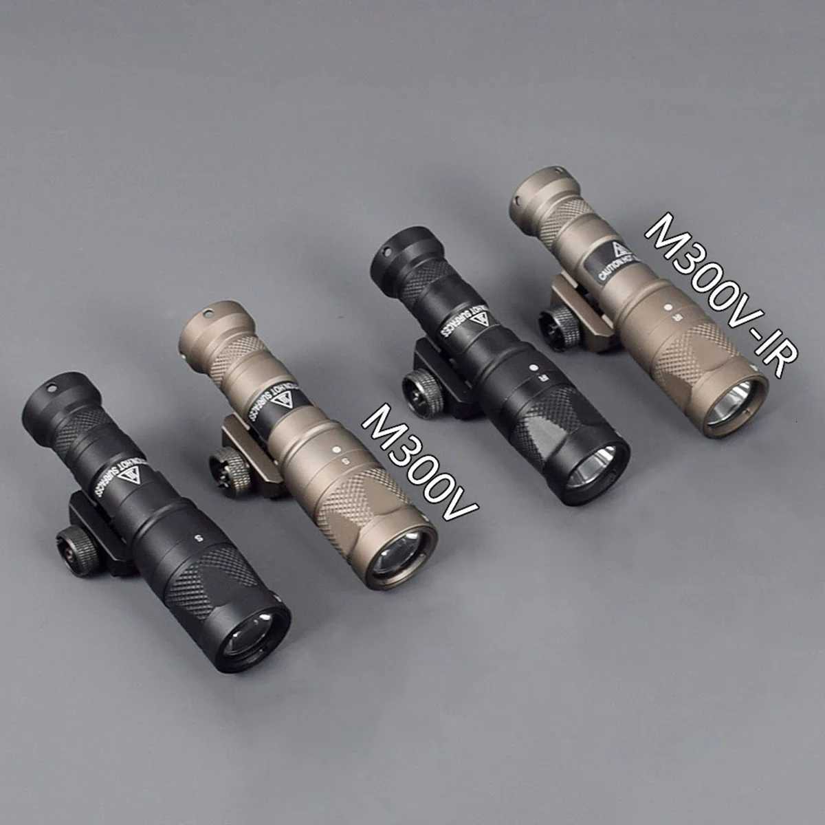 Airsoft M300B M300V Flashlight Upgraded Metal M300V-IR Weapon Gun Strobe LED Light Fits 20mm Rail Hunting Rifle TorchXJ250728