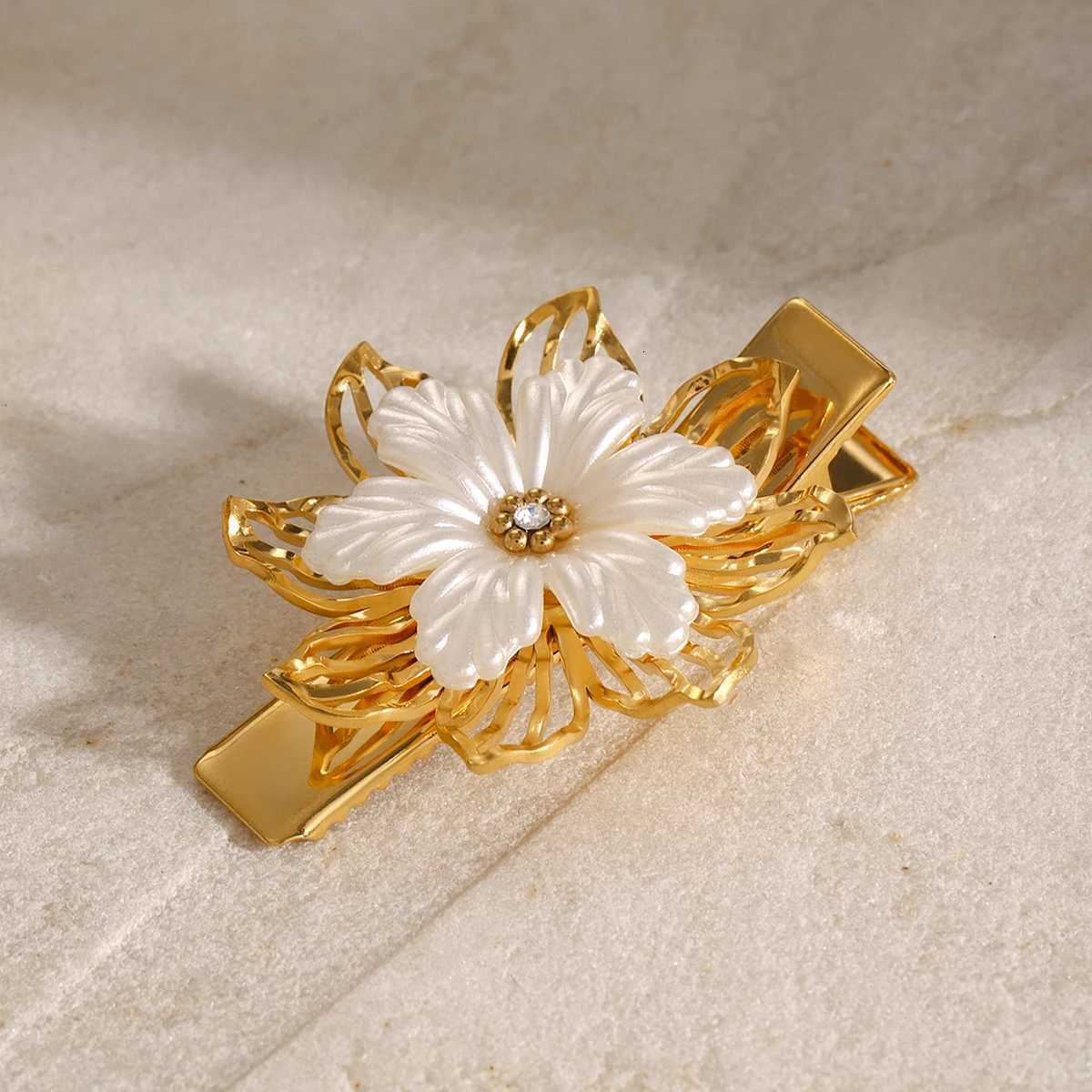 Uworld Statement Stainless Steel Acetate Sheet Flower Hollow Flower Hairpin Hair Accessories Waterproof Fashion Jewelry Hair Clip Z250729