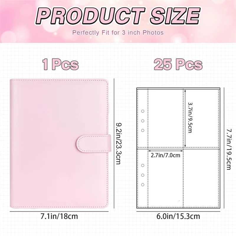 25pcs Page(4 Grids) Photo Card A5-Binder Kpop Photo Albums Idol Cards Loose-leaf Collect Book Binder Photocard Holder Z250729
