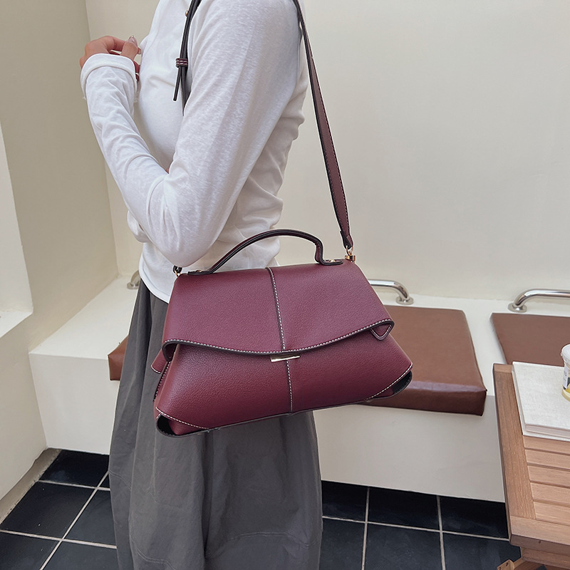 DHAL French Smile Boling Handbag for Women 2025 New High-end Pleated Fashion Single Shoulder Crossbody Bag