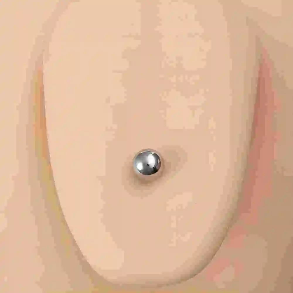 2pcs/8pcs Stainless Steel Nipple Ring Set with Rhinestones Round Balls Piercing For Woman Man Tongue Nail Stud Jewelry 250729