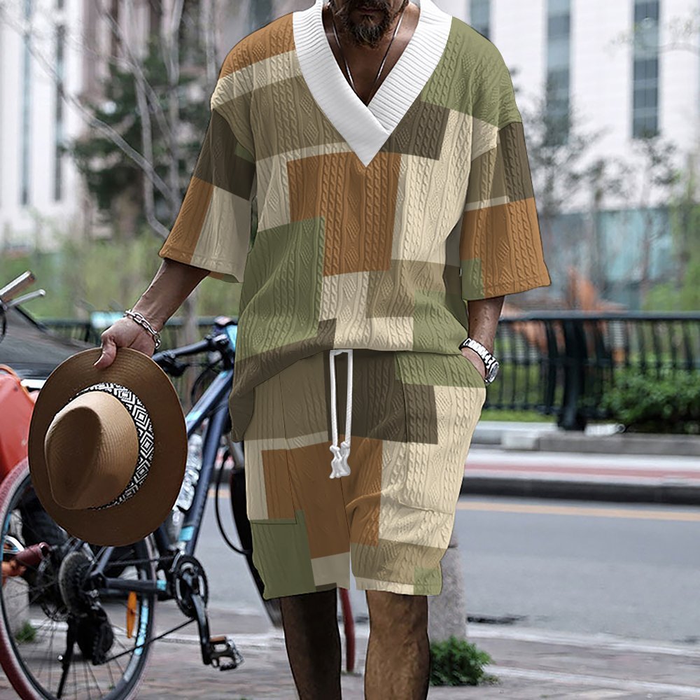 Designer sportswear men's shorts and polo t-shirt set summer sportswear mens beach sportswear short sleeved set vintage fashion jumper pullover s