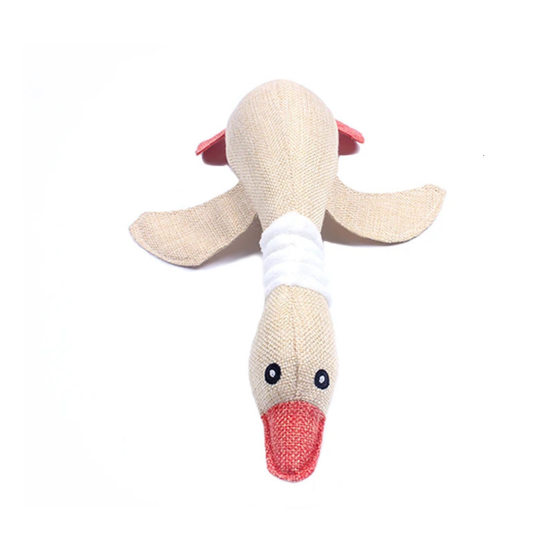 Pet Chewing Toy Tricolor Duck Sound Puzzle Training Plush Resistant to Biting Grinding Teeth and Cleaning 250729