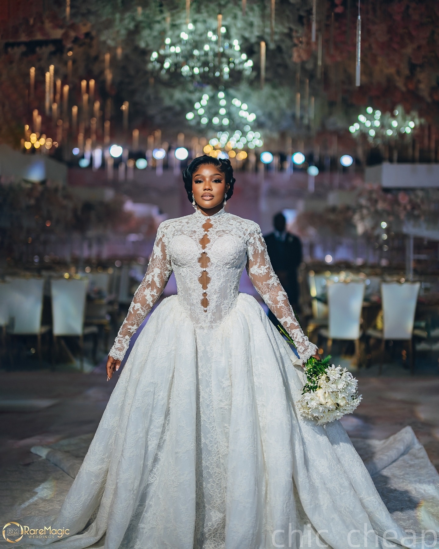 2025 Aso Ebi Plus Size Ivory Mermaid Wedding Dress High Neck Lace Full Sleeves Ball Gown Bridal Gowns Dresses ZJ0680