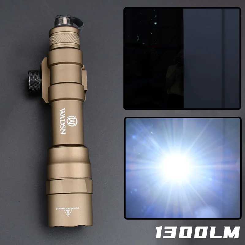 WADSN Tactical M600DF Weapon Flashlight Scout Light 1400LM LED Dual Fuel Hunting Rifle Scoutlight Fits 20mm Picatinny Rail Mlok XJ250728