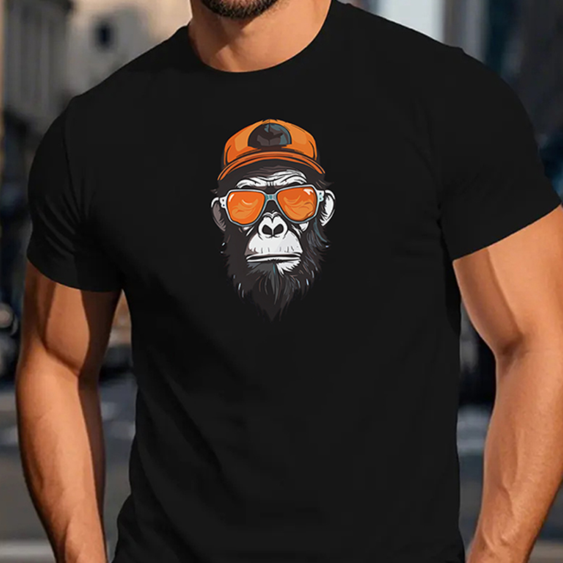 Fashion Pieces Comfort Fit Mens Casual Tee Featuring Bold Graphic Prints(Suitable for young men and women)