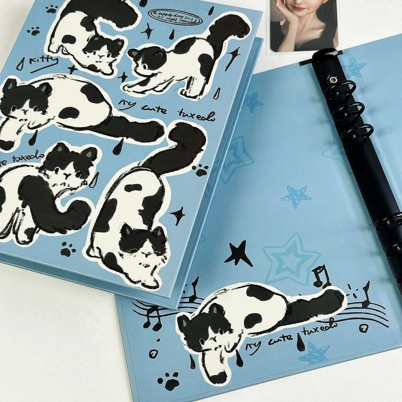 iffvgx Kitten A5 Photocard Holder Binder Kpop Idol Photo Album Photocards Collect Book Album for Photographs Kaii Stationery Z250729