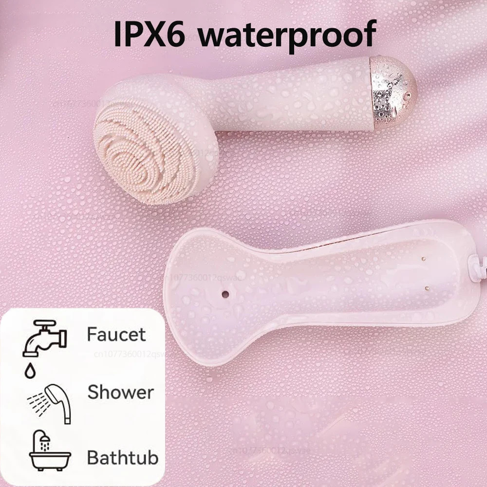 Electric SiliconeFace Cleansing Brush Facial Cleanser Vibration Roller Massage Deep Clean Brush Pore Exfoliating Cleanser 250726