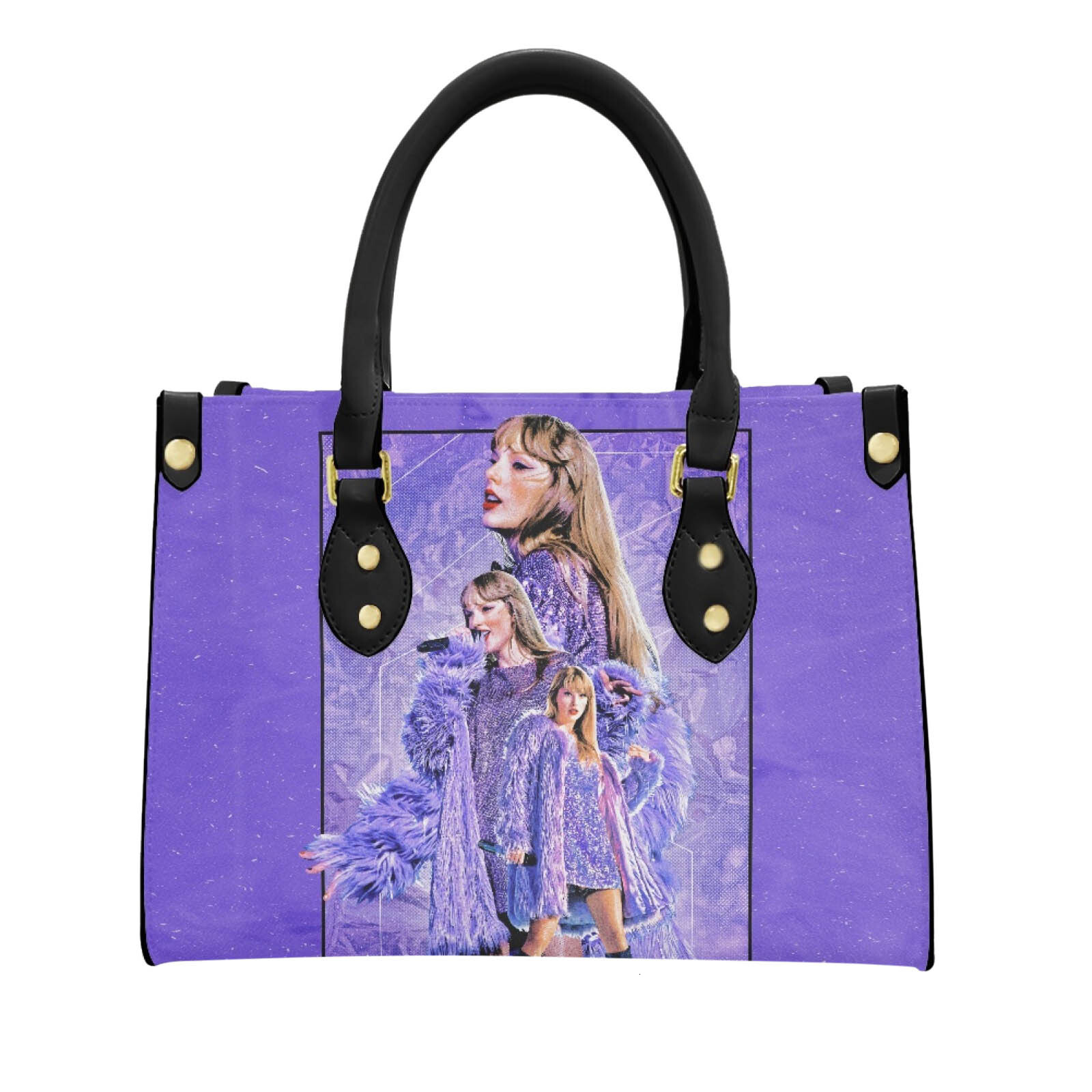 Designer bag handbag DIY Taylor Theme Printed Women's Handbag PU Shoulder Leather Storage Bag Available for Customization