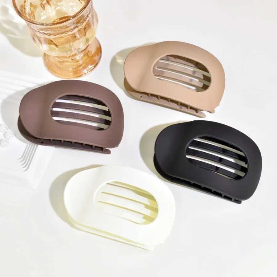 Fashion Oval Flat Hair Claw Clips for Women Matte Duckbill Clip Back-of-Head Bun Hair Accessories Simple Clip Hair Ornament Z250729