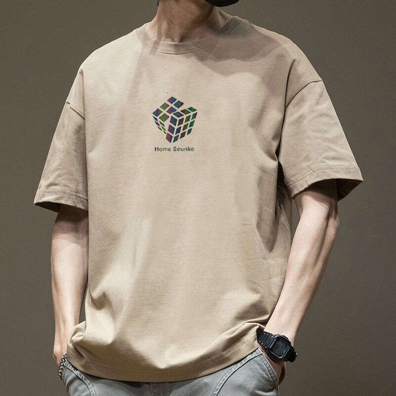 Designer T Shirt Pure Cotton Short Sleeve T-Shirt For Men Summer Ins Hong Kong Style Trendy Half Sleeve Loose Couple Matching Tee Shirt Men's Rou