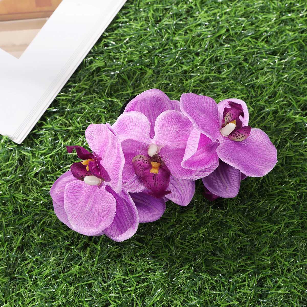 awaytr Simulated Flowers Hair Clips Rhododendron Crab Claw Ponytail Barrette Girl Shark Clip Hair Accessories Valentine Headwear Z250729