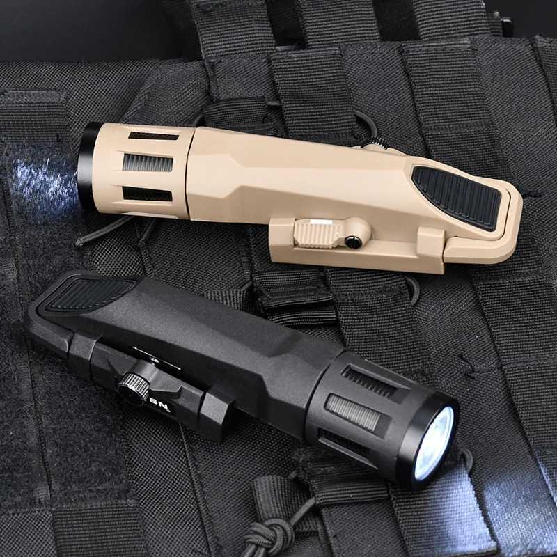 Tactica WML Long Flashlight White Spotlight LED Strobe Hunting Scout Flashlight Gun Rifle Weapon Accessory Fits 20MM Picatinny Rail R250728