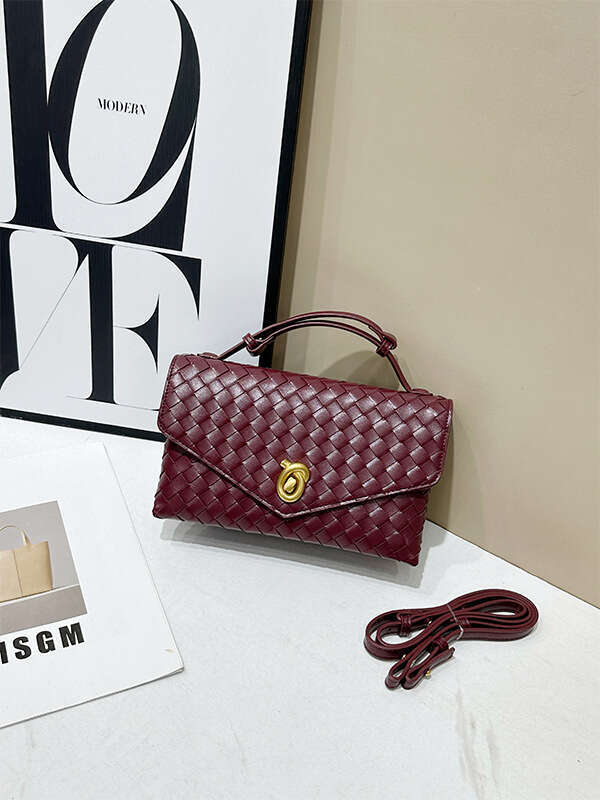 New Woven Envelope Briefcase Shoulder Handbag Crossbody Women's Bag