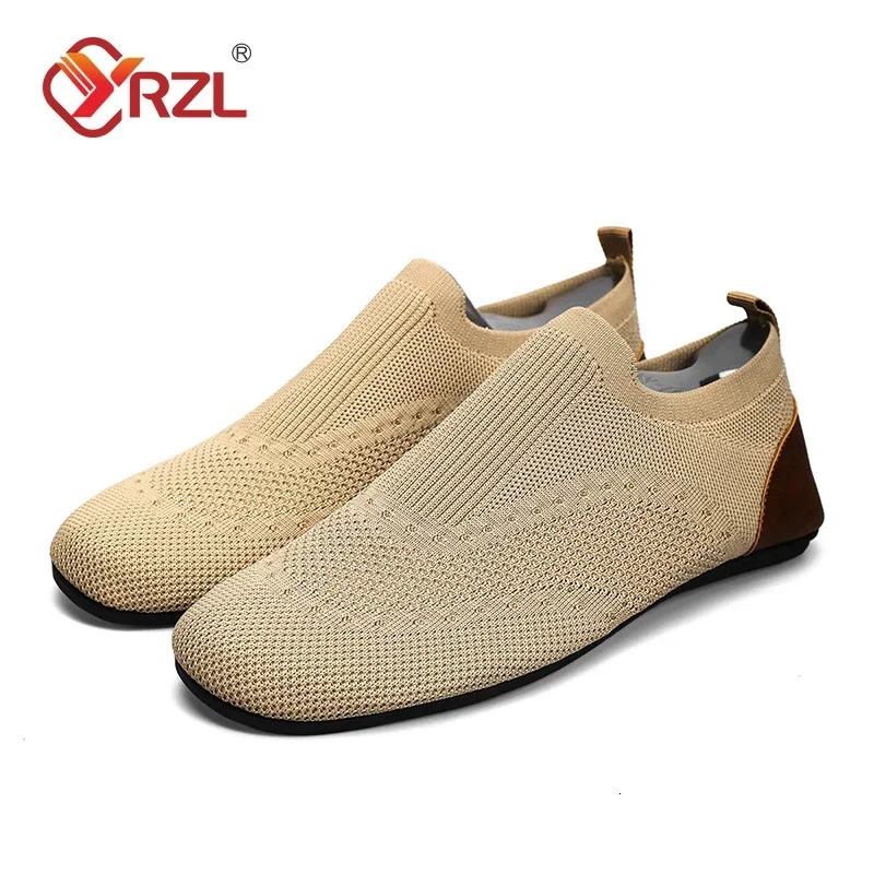 YRZL Loafers Men Soft Driving Moccasins High Quality Flats Male Walking Shoes Breathable Mesh Casual Loafers Slip on Mens Shoes 250724