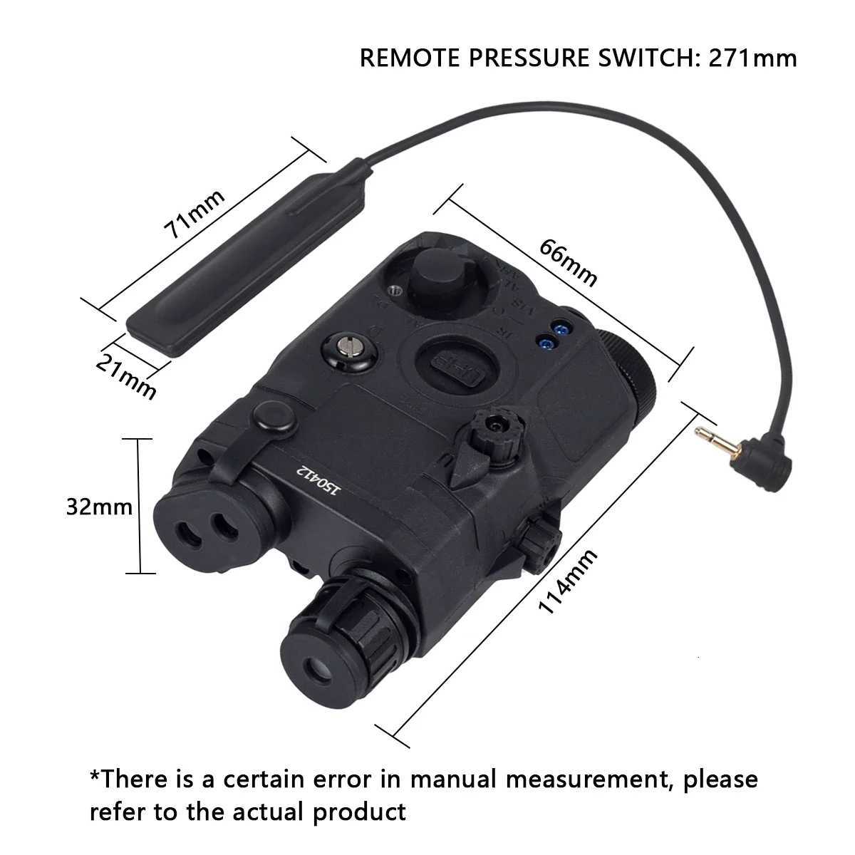 Tactical Airsoft SF M600 PEQ15 PEQ-15 LA5C Red Green Blue Dot Laser Indicator IR Fill Light Hunting Scout AR15 Fit 20MM Rail XJ250728