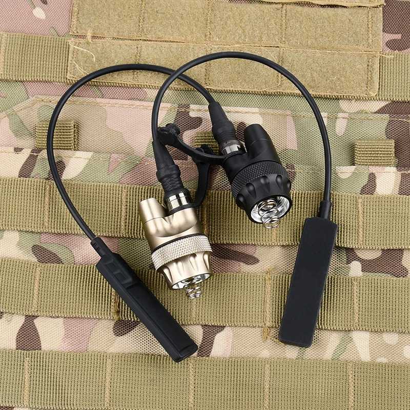 Vadsn Tactical Flashlight Metal Tail Cap Switch M300 M600 Scout Light Remote Pressure Switch Airsoft Hunting Weapon Lamp SurefirXJ250728